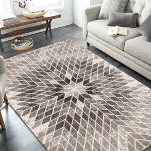 Moderní designový béžový koberec s přírodními motivy Šířka: 160 cm | Délka: 220 cm