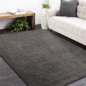 Stylový koberec v tmavě šedé barvě Šířka: 120 cm | Délka: 170 cm
