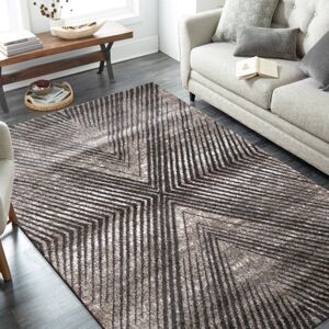 Moderní koberec se zajímavým geometrickým vzorem opakujících se diagonálních čar Šířka: 160 cm | Délka: 220 cm