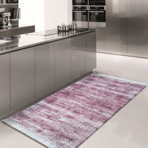 Fialový koberec do kuchyně s třásněmi Šířka: 160 cm | Délka: 220 cm