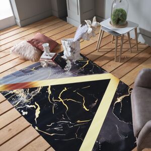 Luxusní černý koberec se zlatým vzorem Šírka: 160 cm | Dĺžka: 220 cm